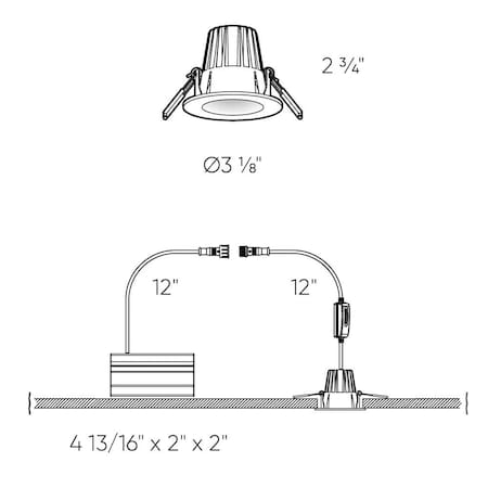 Element 2-Inch Round Indoor/Outdoor Regressed  Down Light